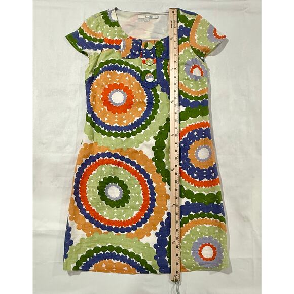 Boden Dress Twiggy Linen Retro Print Shift Dress Size 6 US - Picture 10 of 10